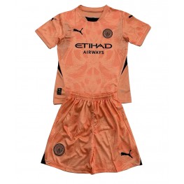 Manchester City Keeper Uit tenue Kids 2024-25 Korte Mouw (+ Korte broeken)